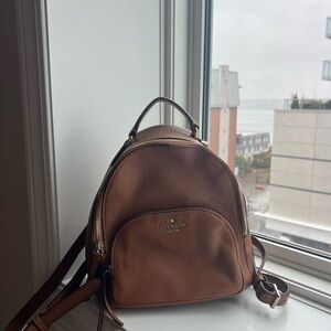 Kate Spade Tan Leather Mini Backpack